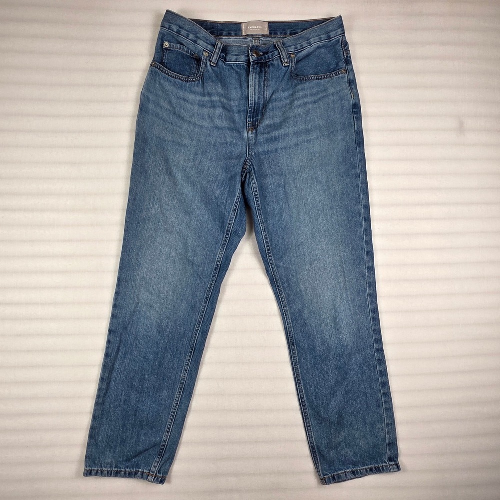 Everlane The Summer Jean Womens 32 Blue Straight Leg Cotton Denim Cottagecore